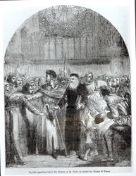 Wycliffe verschijnt voor de Prelaten in St. Paul